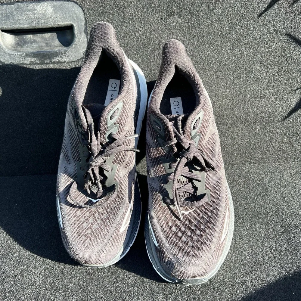 Hoka One One Women's Clifton 9 1127896 BWHT Black Running Shoes Size 8.5 B